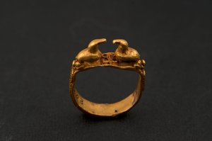 Bague avec deux canards (or) - Roman